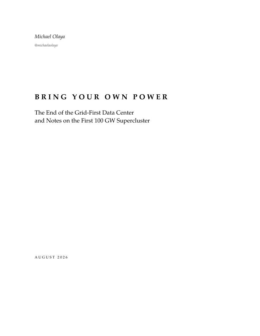 First page of Bring Your Own Power